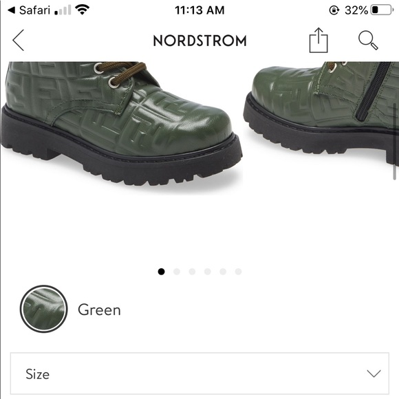 Authentic fendi embossed combat boot - Picture 6 of 8